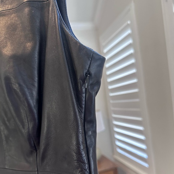 Antonio Melani Genuine Leather Sleeveless Top Small - Picture 3 of 4